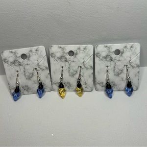 Hand-crafted Christmas Bulb Earrings
